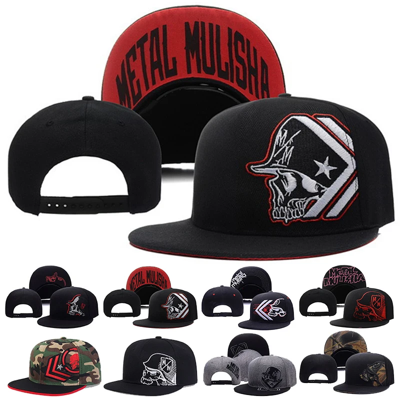 Unisex Skeleton Embroidery Bas - Snapback Hat Flat บทวิจารณ์และราคา