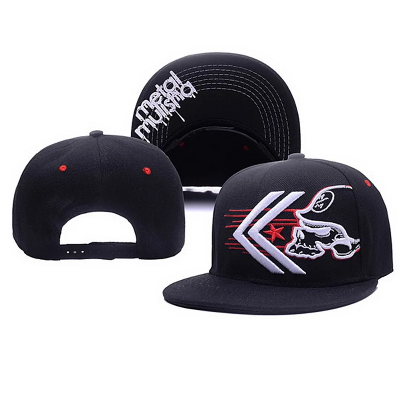 Unisex Skeleton Embroidery Bas - Snapback Hat Flat บทวิจารณ์และราคา