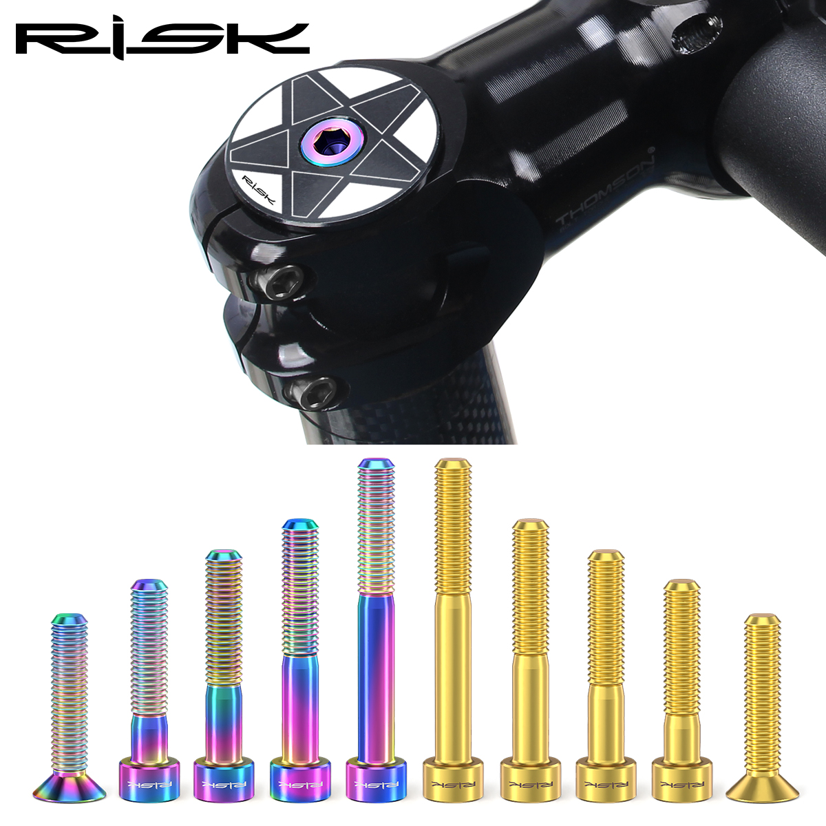 RISK 1pc Bicycle Titanium Allo - Snapback Hat Flat บทวิจารณ์และราคา