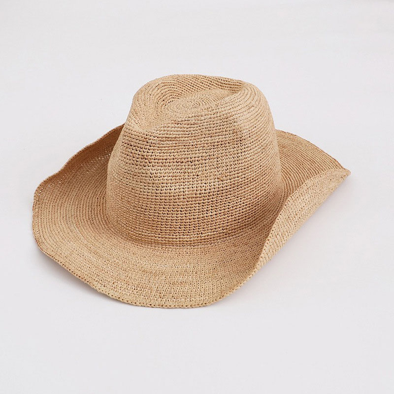 Natural Raffia Straw Hat For W - Cowboy Hat Straw บทวิจารณ์และราคา