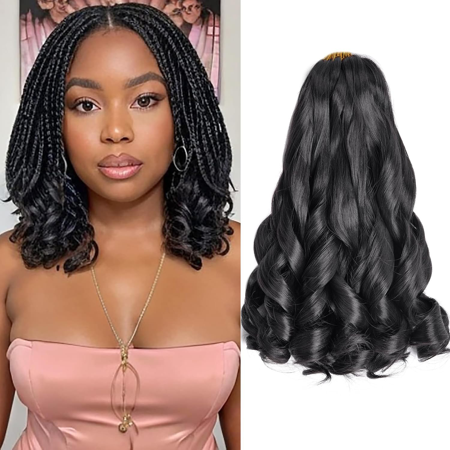 French Curly Braiding Hair 12/ - Beret French Wool บทวิจารณ์และราคา