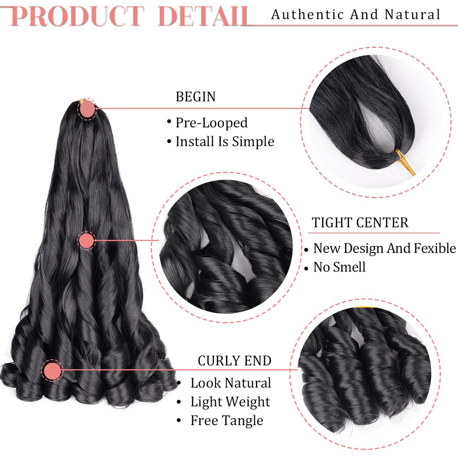 French Curly Braiding Hair 12/ - Beret French Wool บทวิจารณ์และราคา