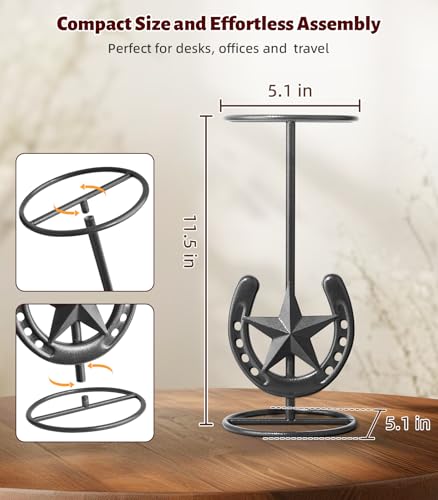 Western Horseshoe Star Hat Sta - Cowboy Hat Straw บทวิจารณ์และราคา