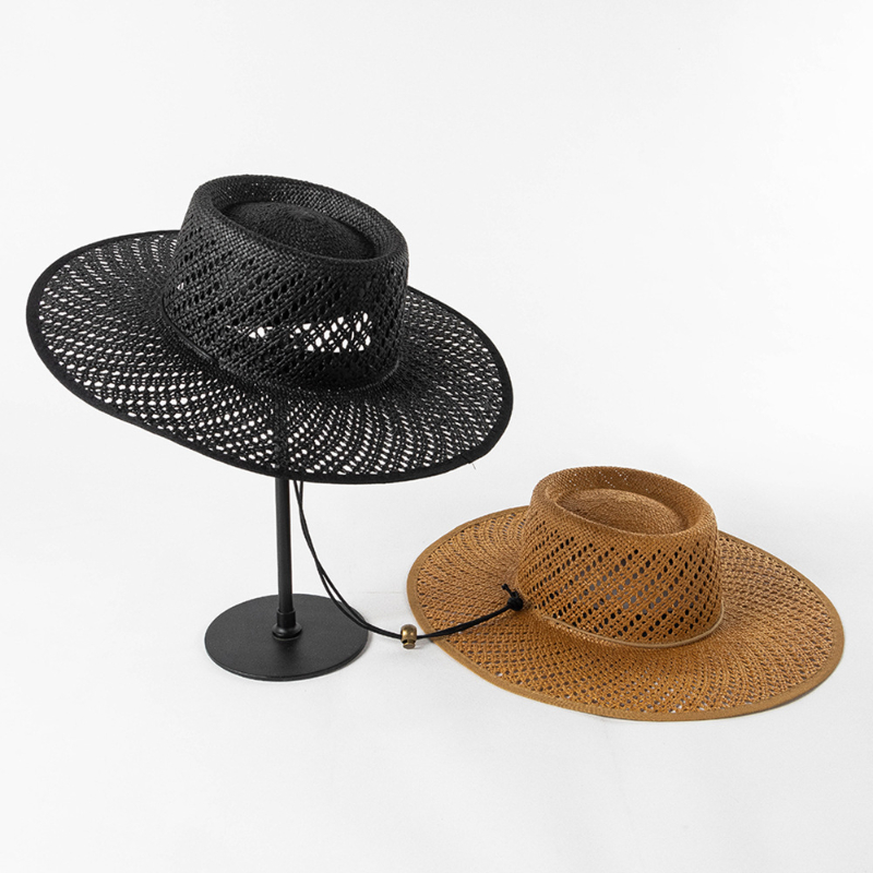 New Hand Woven Hollow Circular - Cowboy Hat Straw บทวิจารณ์และราคา