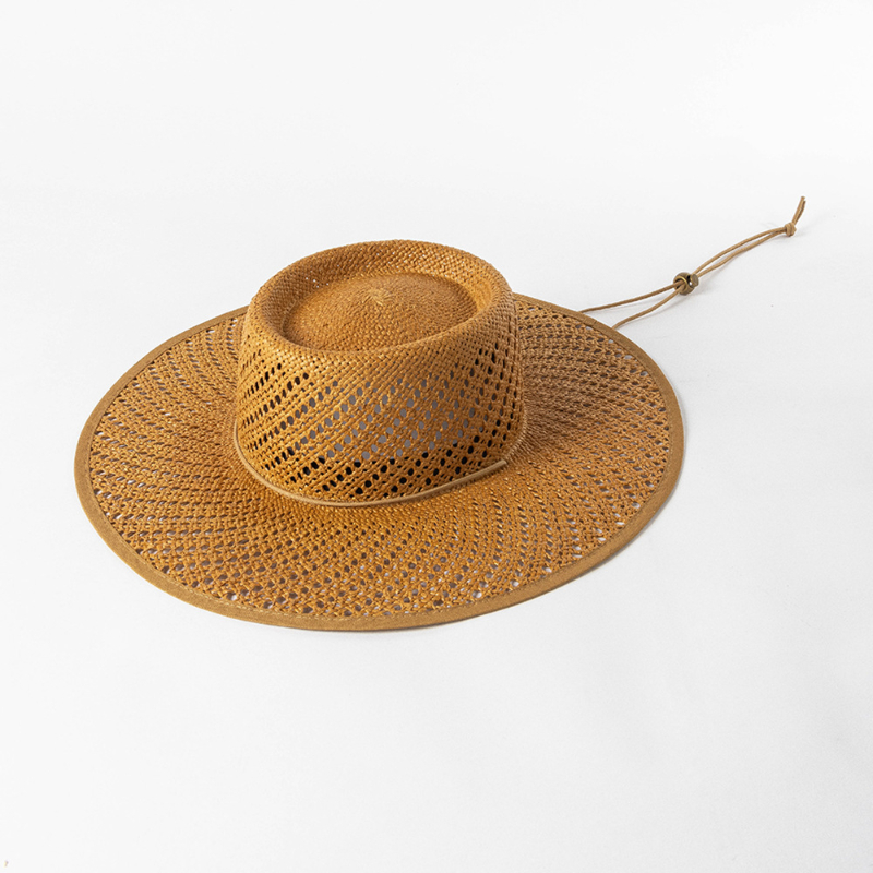 New Hand Woven Hollow Circular - Cowboy Hat Straw บทวิจารณ์และราคา