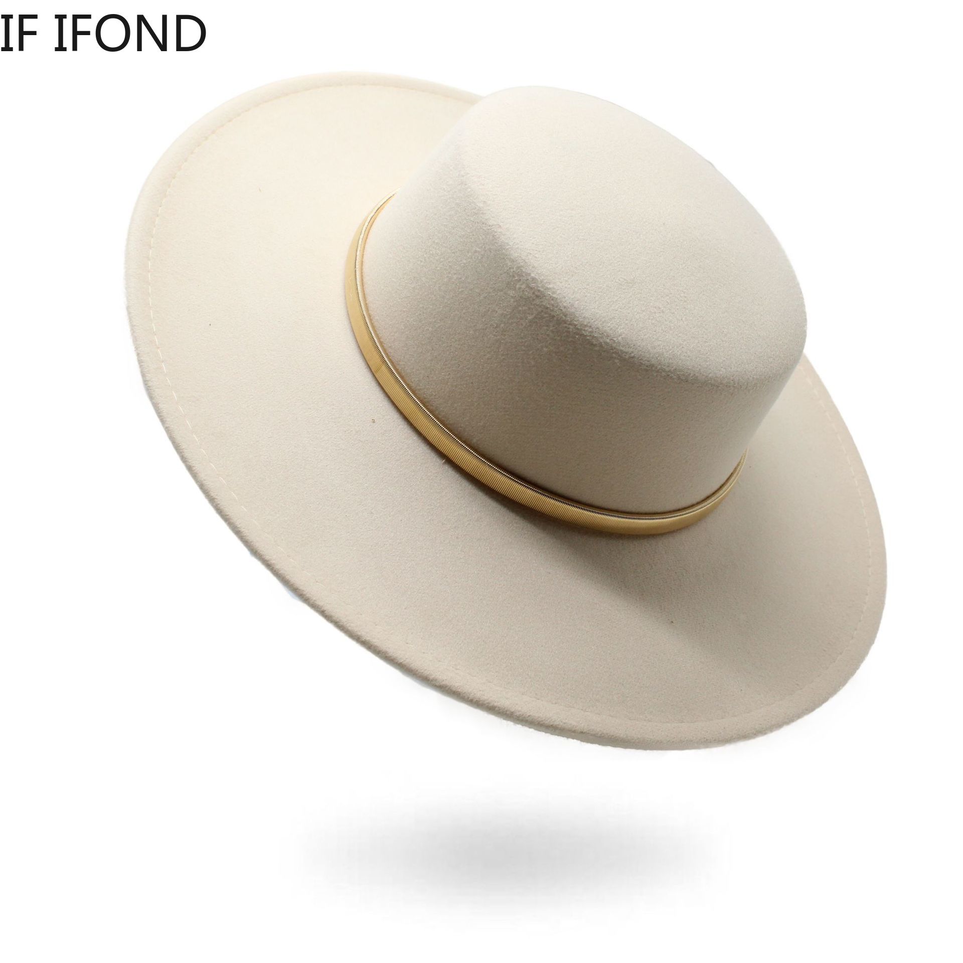 Black Big Wide Brim Church Der - Fedora Hat Wool บทวิจารณ์และราคา