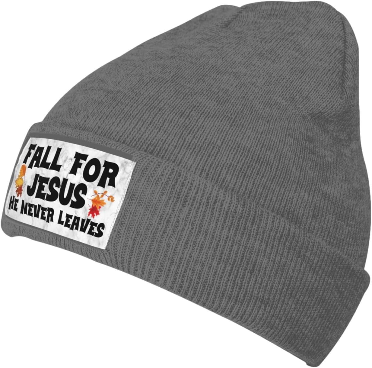 Fall For Jesus He Never Leaves - Beanie Cuffed Knit บทวิจารณ์และราคา