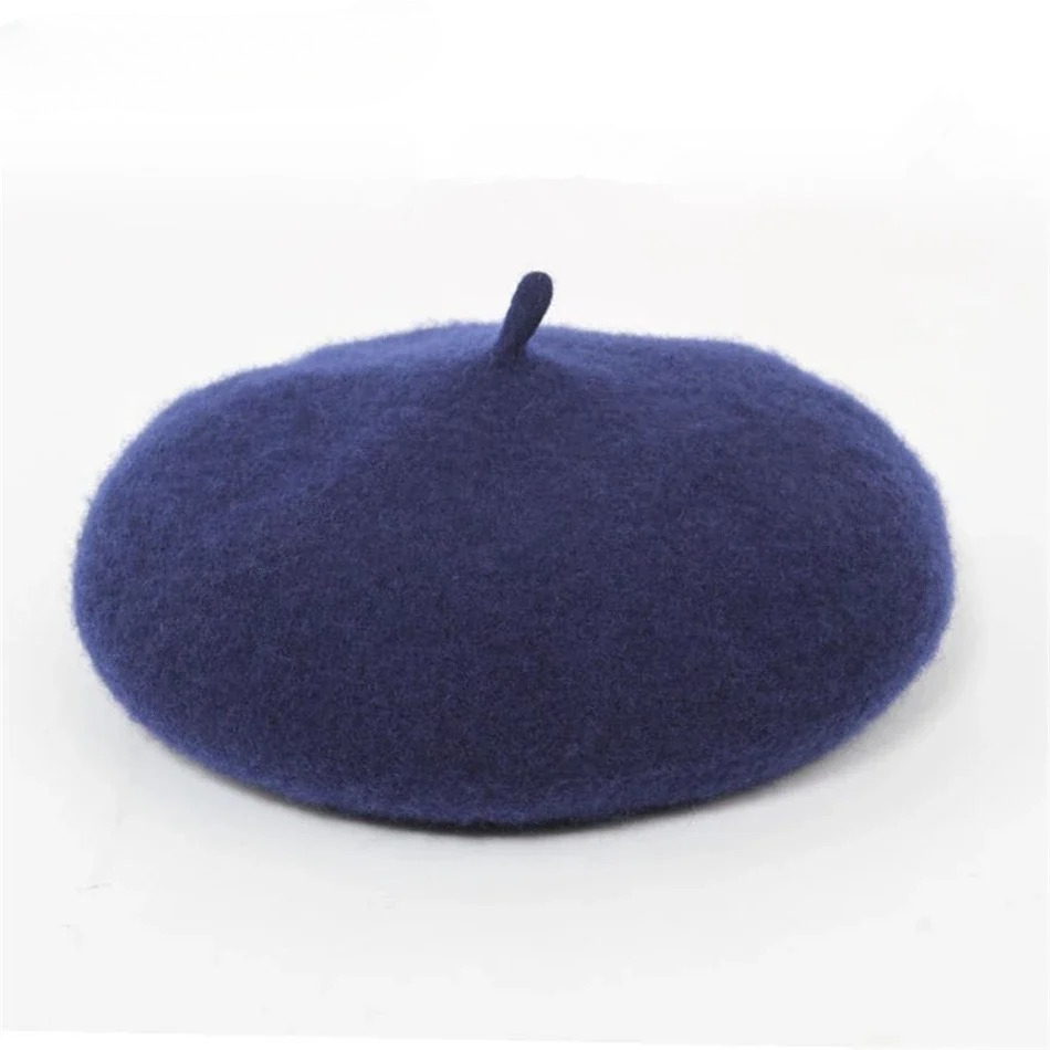 Navy Children Wool Beret Girl  - Beret French Wool บทวิจารณ์และราคา