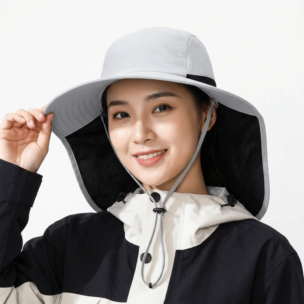 Simple Wide Brim Outdoor Sun H - Bucket Hat Cotton บทวิจารณ์และราคา