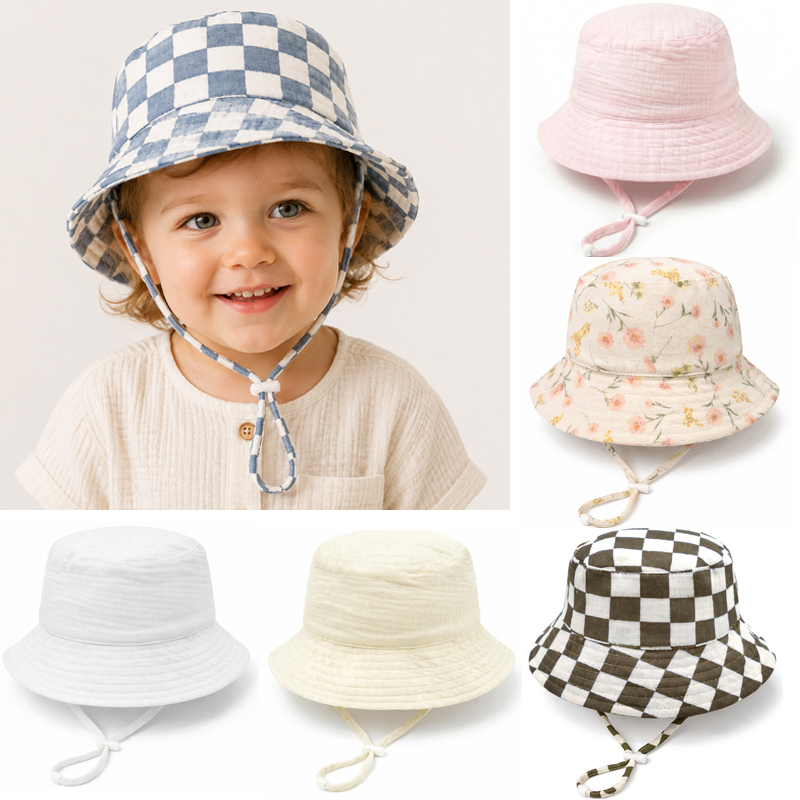 Muslin Baby Summer Hat Adjusta - Bucket Hat Cotton บทวิจารณ์และราคา