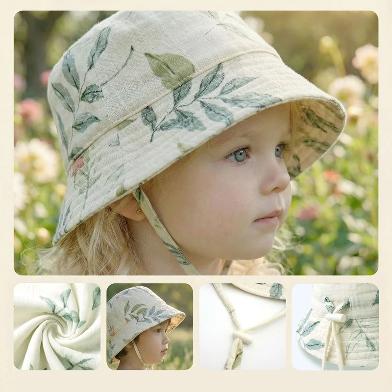 Muslin Baby Summer Hat Adjusta - Bucket Hat Cotton บทวิจารณ์และราคา