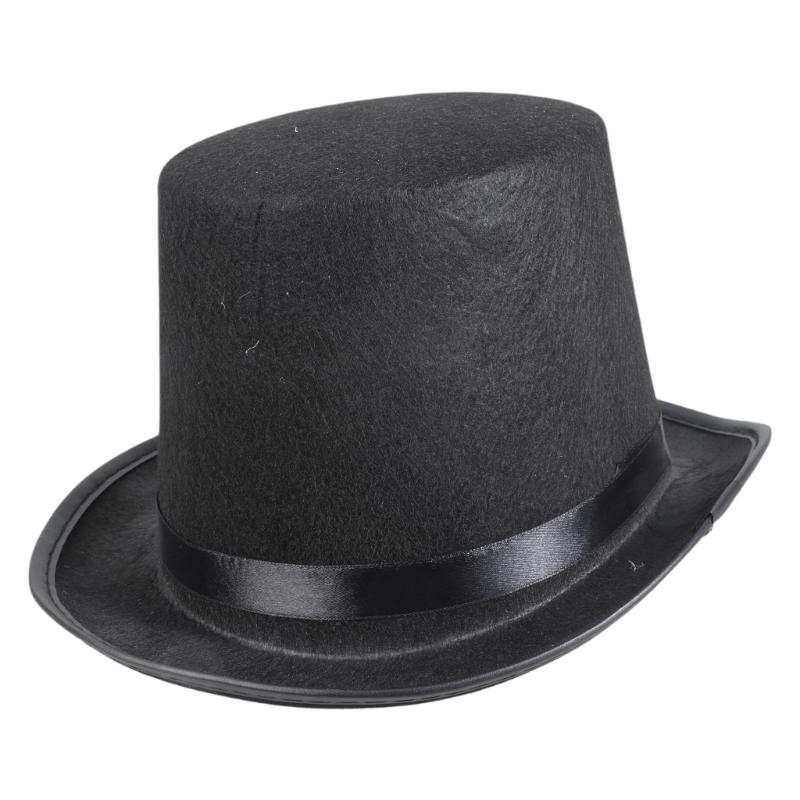 Retro Top Hat Magician Costume - Fedora Hat Wool บทวิจารณ์และราคา