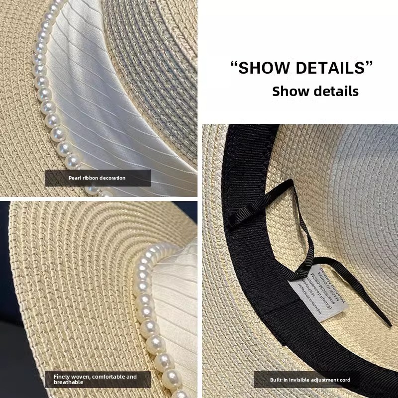 2025 New Style Hat Retro Flat  - Sun Hat Wide Brim บทวิจารณ์และราคา
