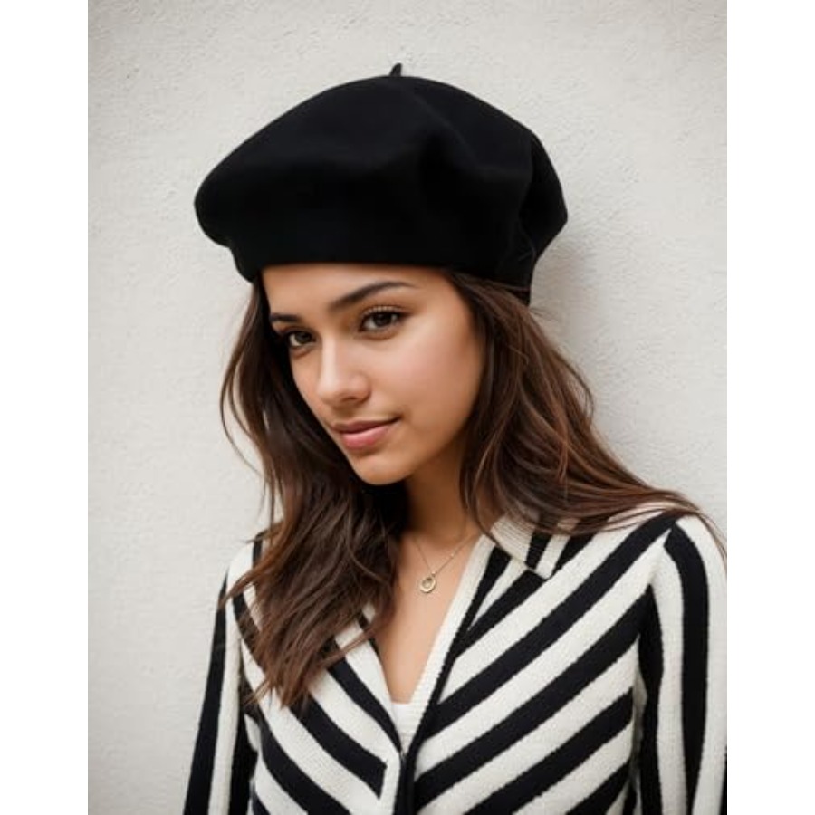 Women's ​​Beret Hats​​ - Frenc - Beret French Wool บทวิจารณ์และราคา