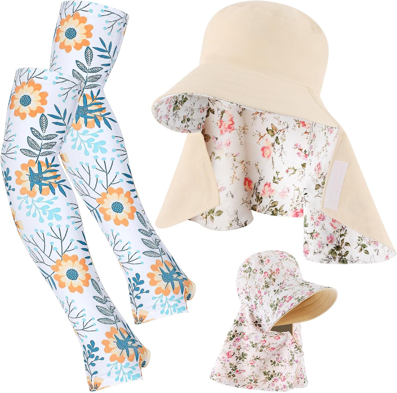 2 Pcs Floral Garden Hat for Wo - Sun Hat Wide Brim บทวิจารณ์และราคา