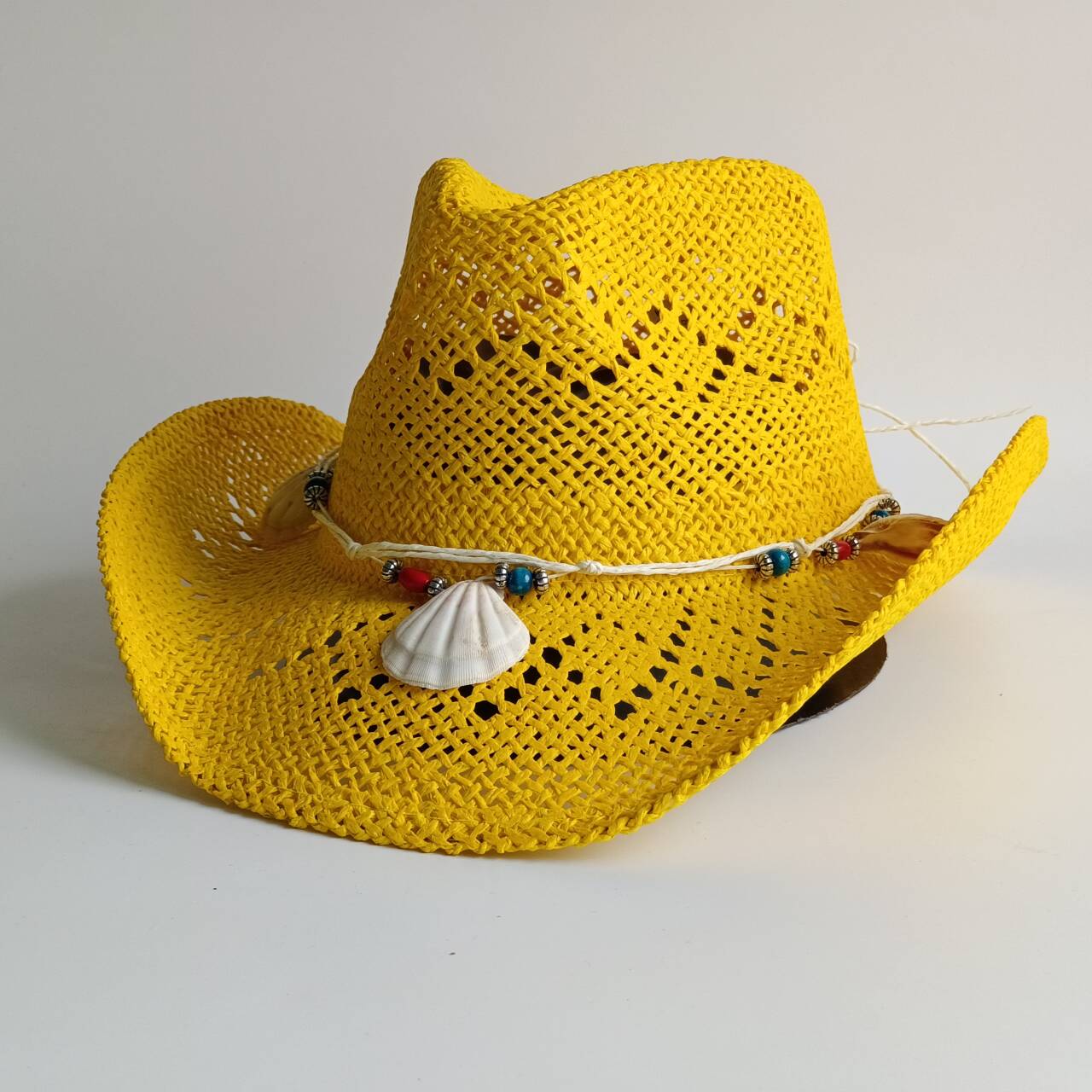 Bright yellow Cowboy Straw Hat - Cowboy Hat Straw บทวิจารณ์และราคา