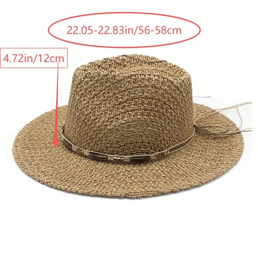 Wide Brim Straw Hat For Women  - Sun Hat Wide Brim บทวิจารณ์และราคา