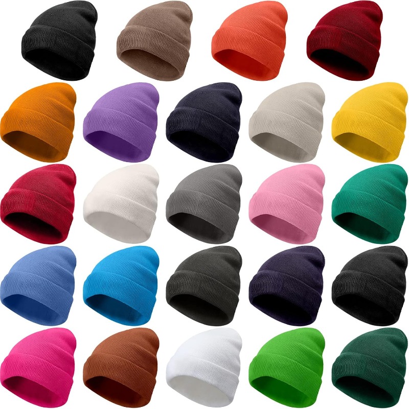 1pc Winter Warm Thick Beanie H - Beanie Cuffed Knit บทวิจารณ์และราคา
