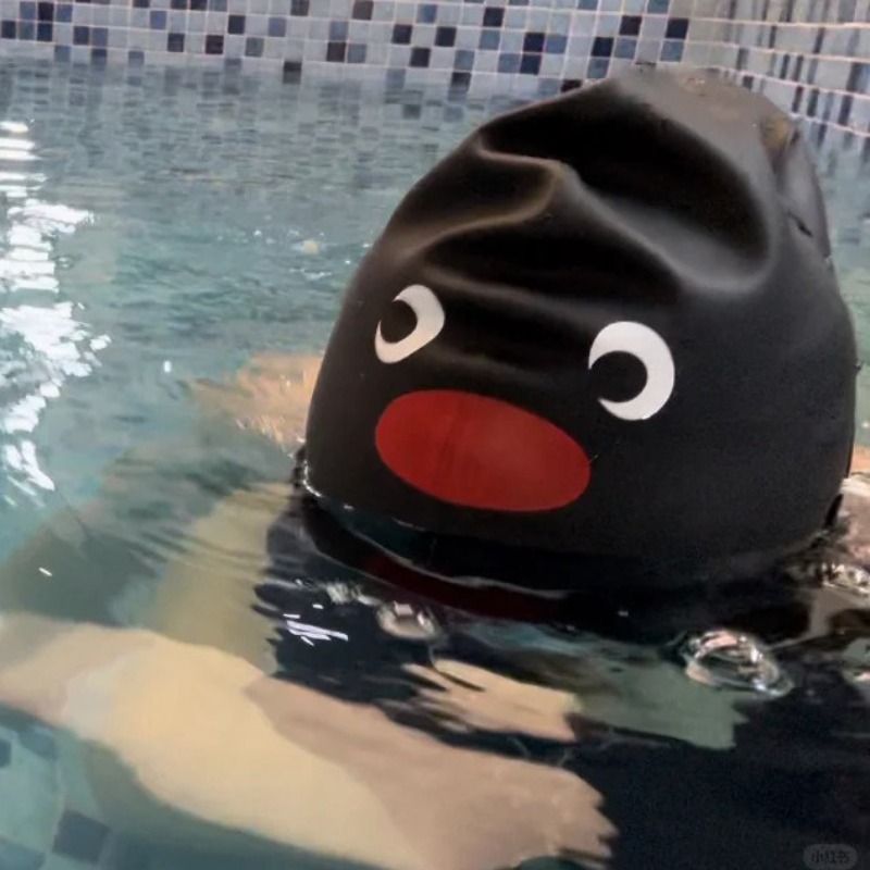 Funny Penguin Swim Cap for Adu - Swim Hat Silicone บทวิจารณ์และราคา