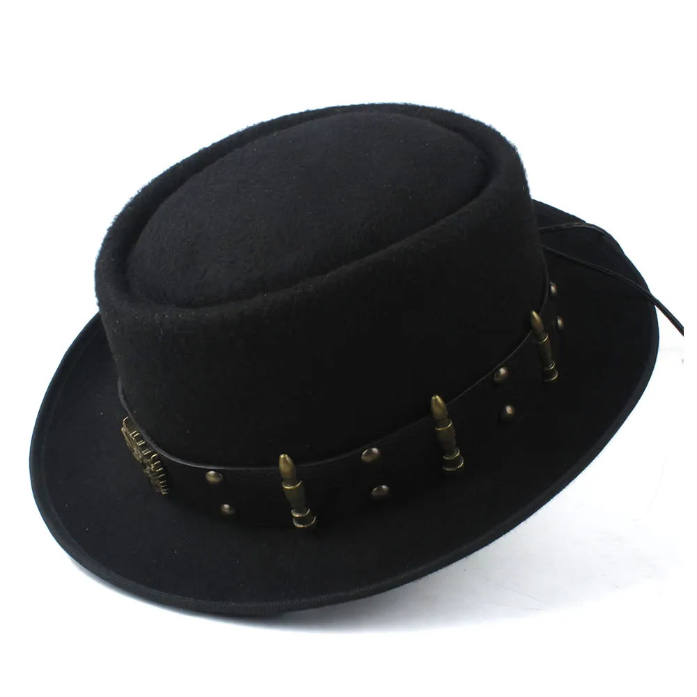 Pork Pie Hat for Men Women wit - Fedora Hat Wool บทวิจารณ์และราคา