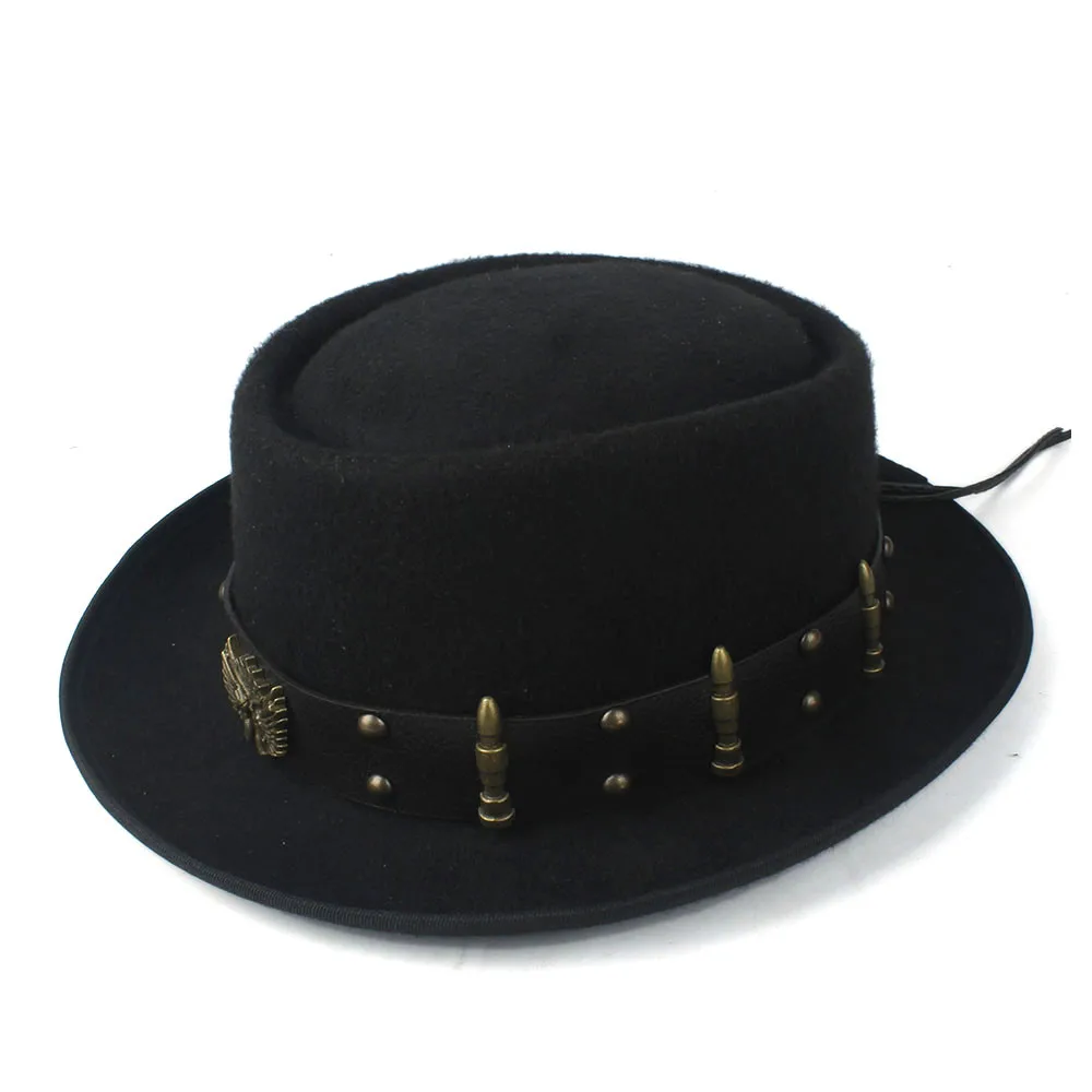 Pork Pie Hat for Men Women wit - Fedora Hat Wool บทวิจารณ์และราคา