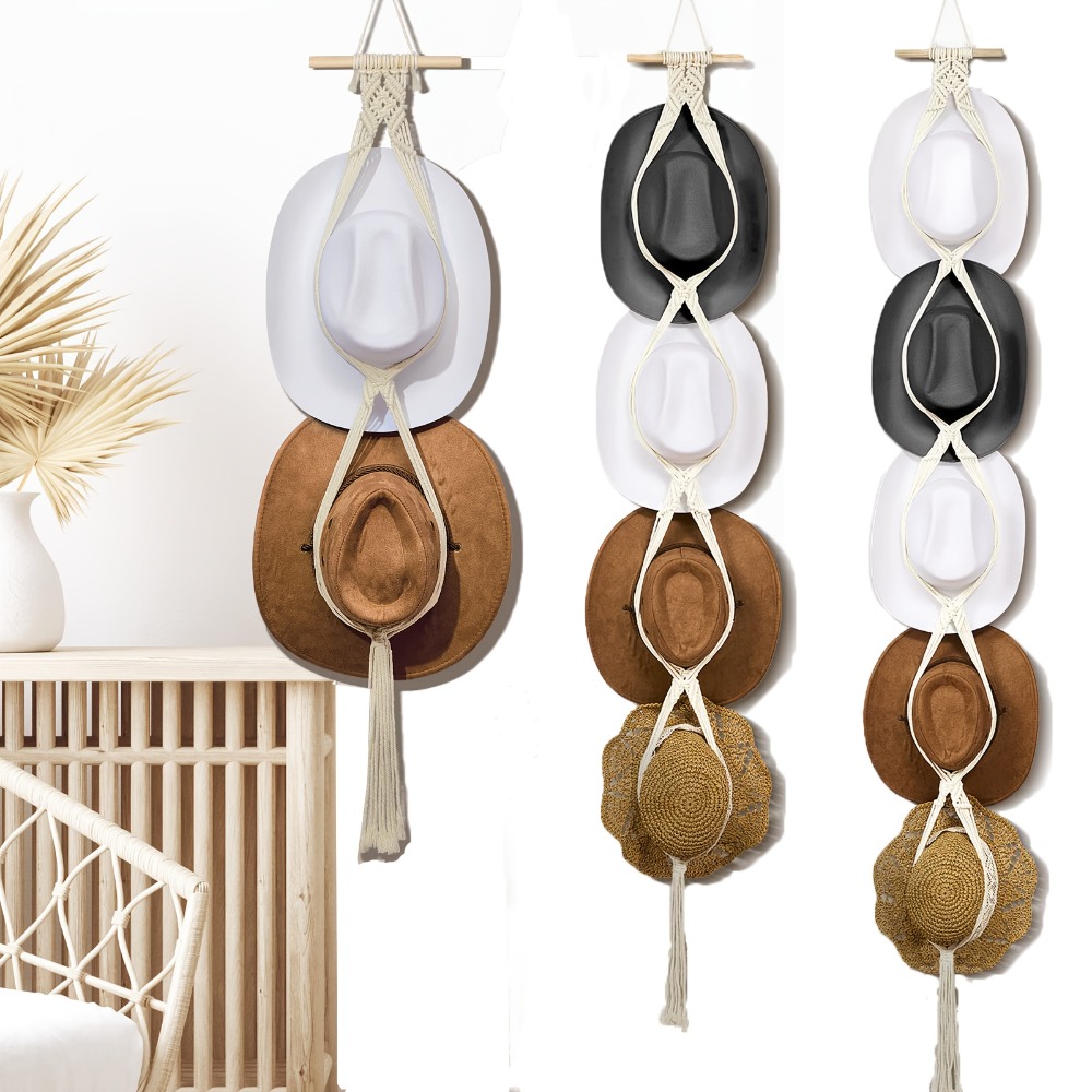 Bohemian Macrame Hat Hanger Ha - Sun Hat Wide Brim บทวิจารณ์และราคา