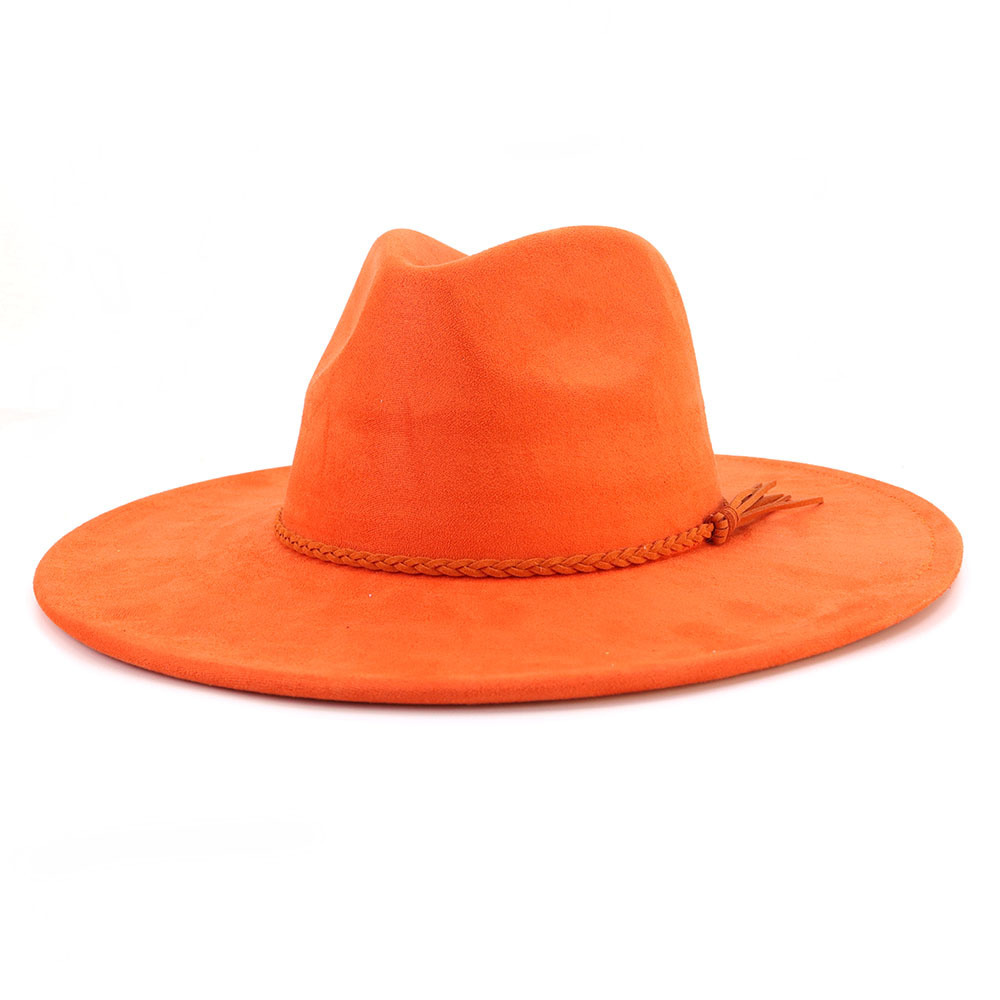 Vegan Suede Hat Teardrop shape - Fedora Hat Wool บทวิจารณ์และราคา