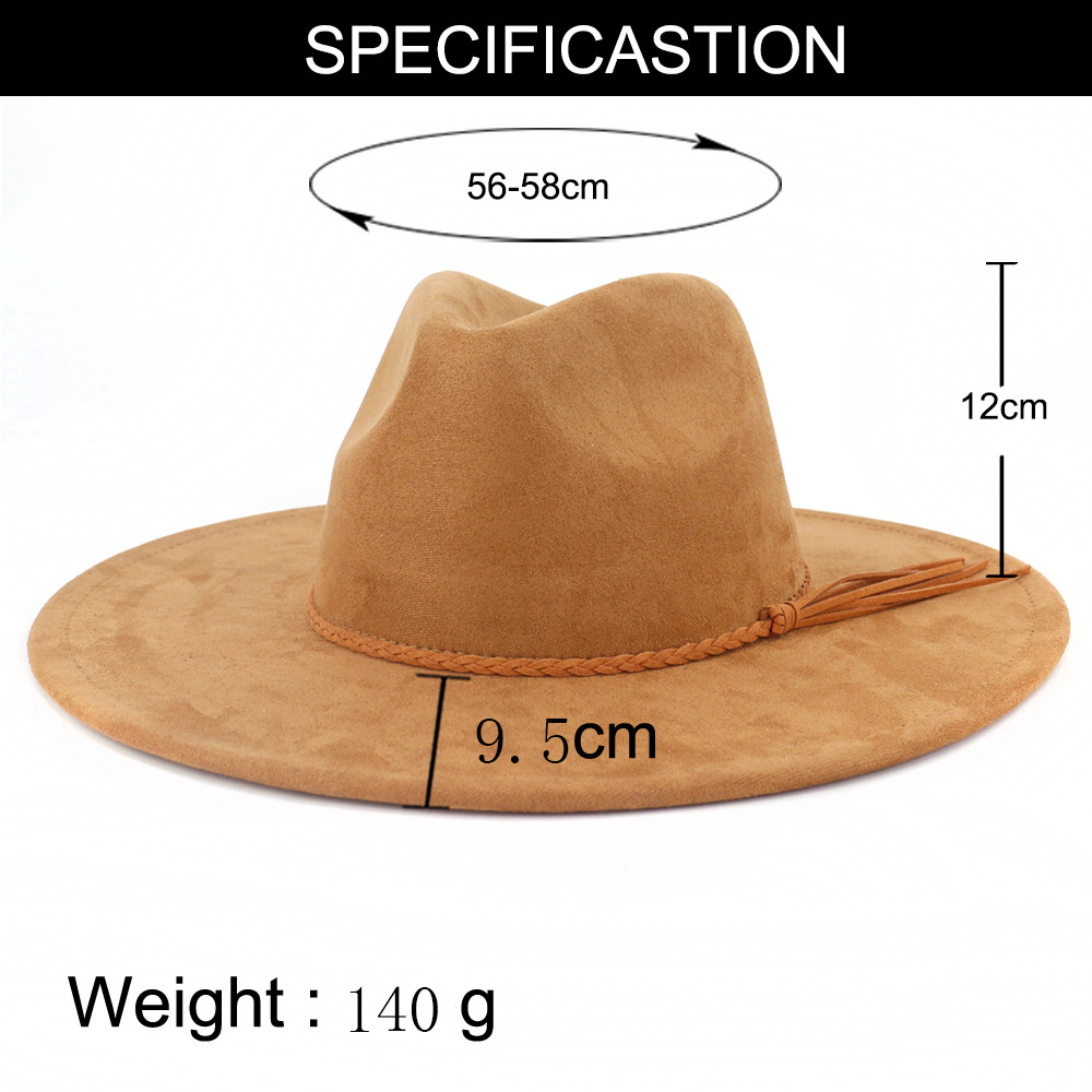 Vegan Suede Hat Teardrop shape - Fedora Hat Wool บทวิจารณ์และราคา