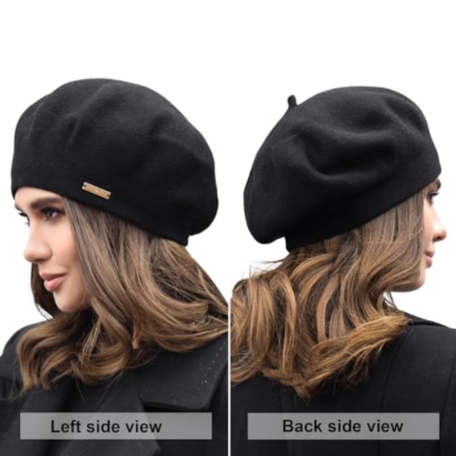 Beret - Warm Lined Wool Angora - Beret French Wool บทวิจารณ์และราคา
