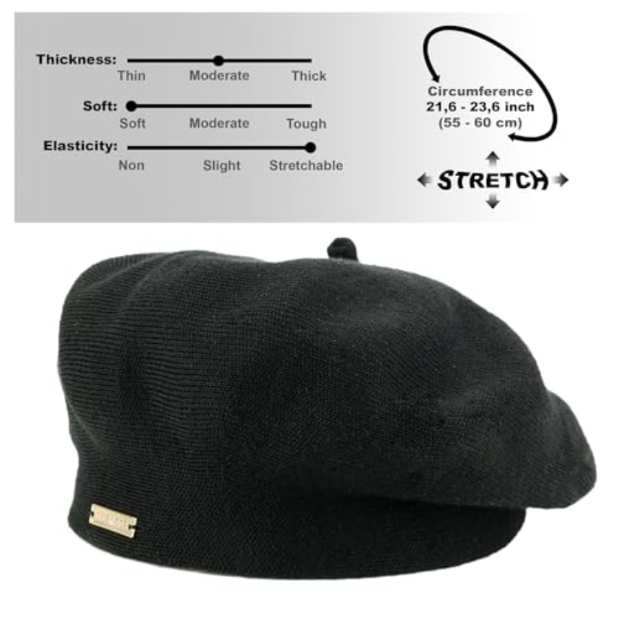 Beret - Warm Lined Wool Angora - Beret French Wool บทวิจารณ์และราคา