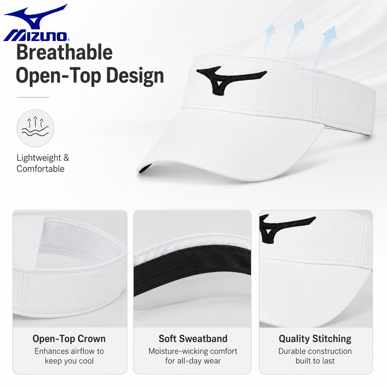 Mizuno Mens Golf Cap Hollow To - Running Cap Lightweight บทวิจารณ์และราคา