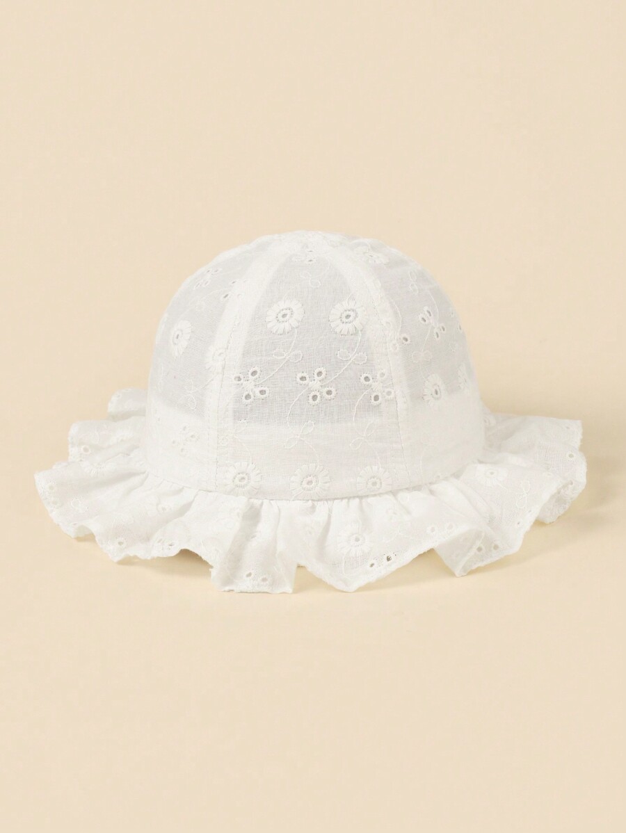 White Floral Embroidery Bucket - Bucket Hat Cotton บทวิจารณ์และราคา