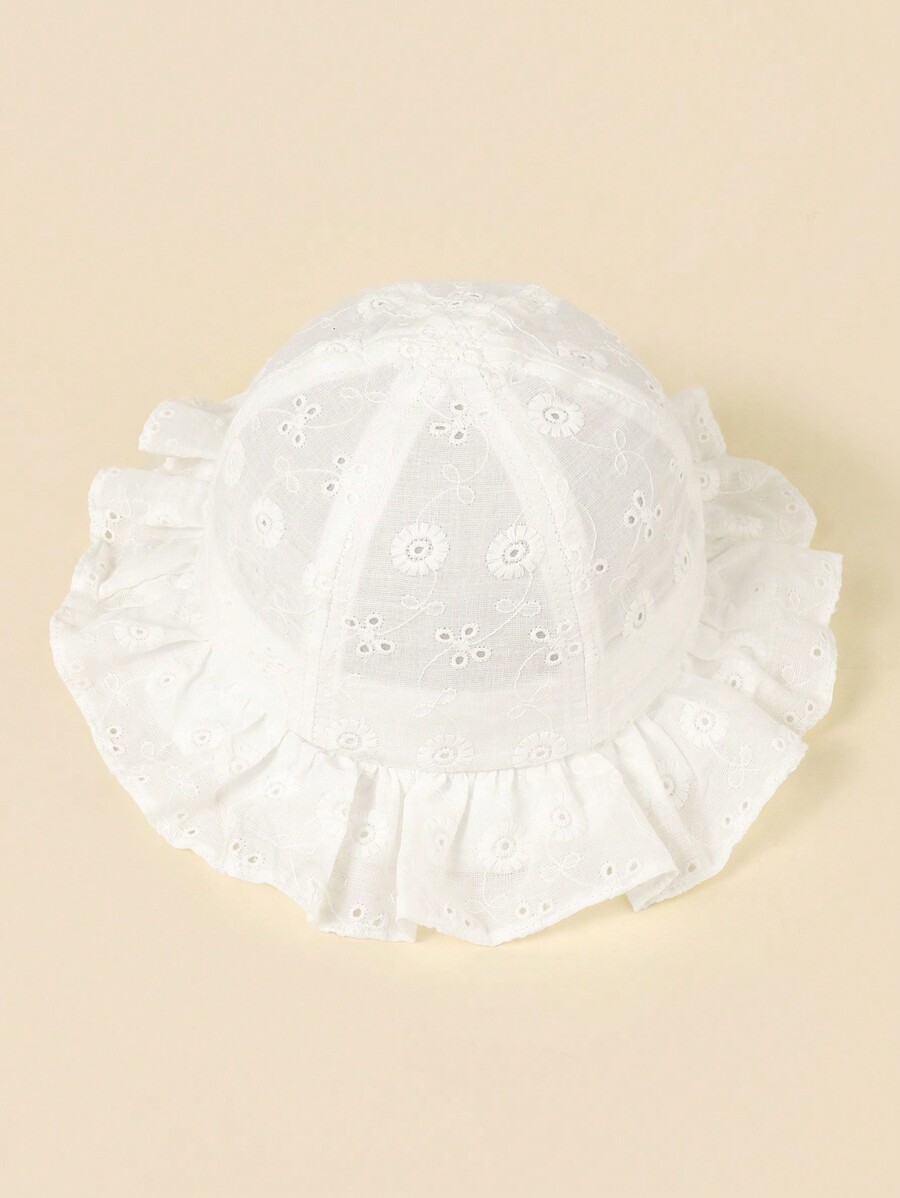 White Floral Embroidery Bucket - Bucket Hat Cotton บทวิจารณ์และราคา