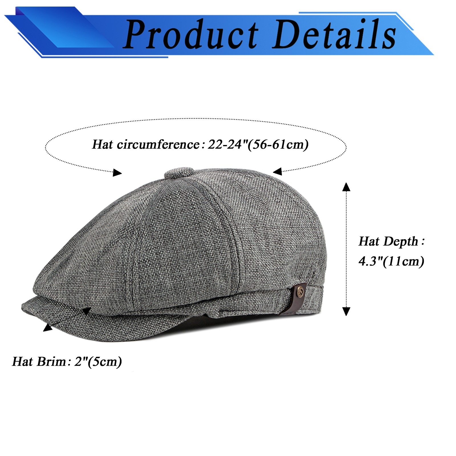 Men Classic 8 Panel Newsboy Ga - Newsboy Cap Ivy บทวิจารณ์และราคา