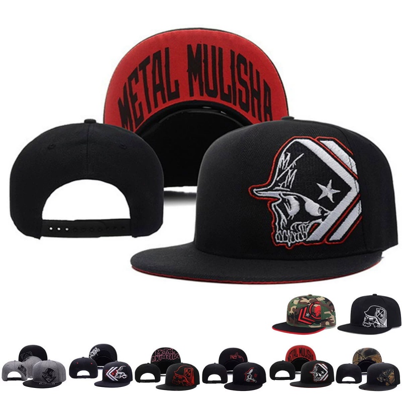 Unisex Skeleton Embroidery Bas - Snapback Hat Flat บทวิจารณ์และราคา