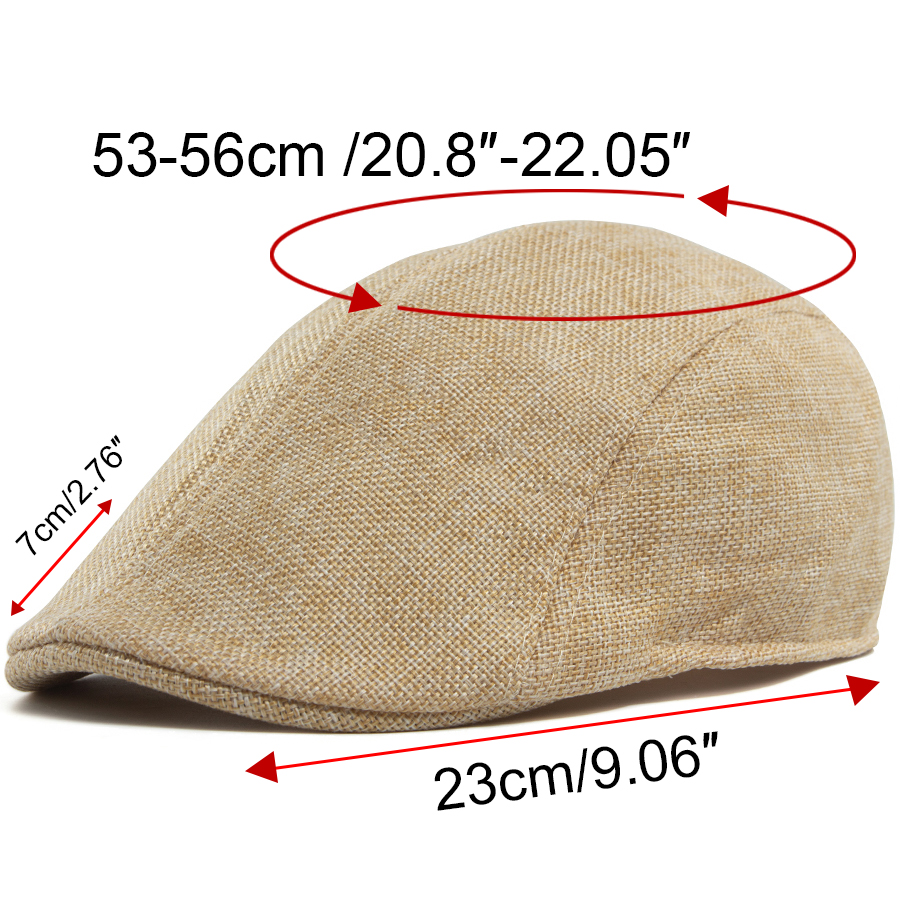 Men's Linen Flat Cap Spring Su - Newsboy Cap Ivy บทวิจารณ์และราคา