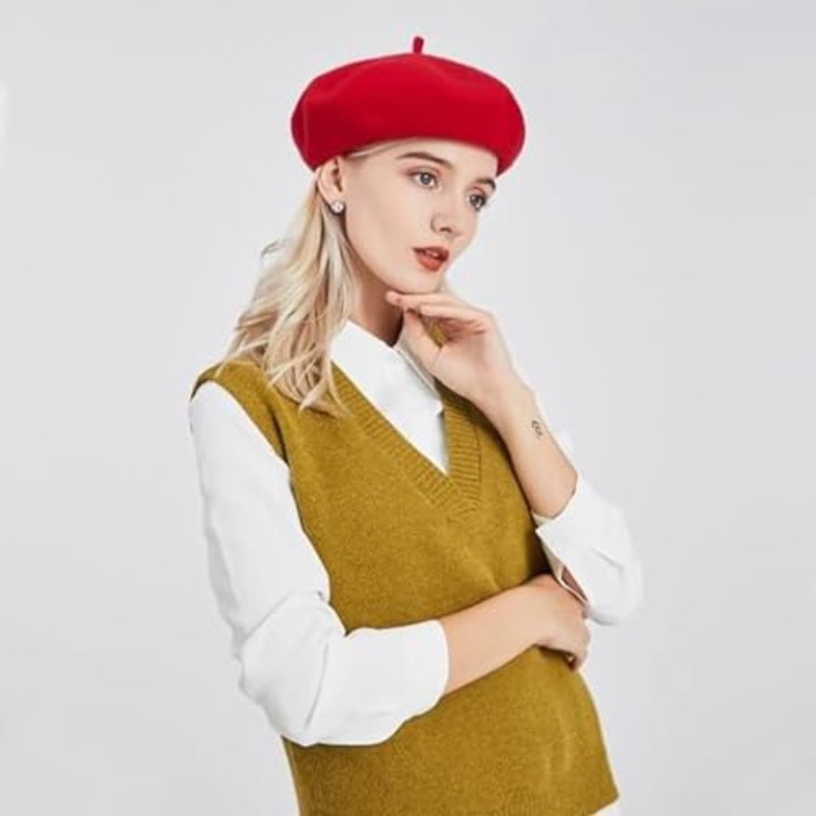 Women's Beret Hats Chic French - Beret French Wool บทวิจารณ์และราคา