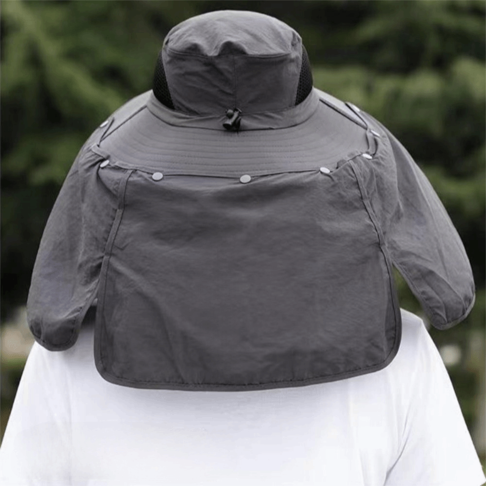 Removable Cloth Men Sun Hat Bi - Bucket Hat Cotton บทวิจารณ์และราคา