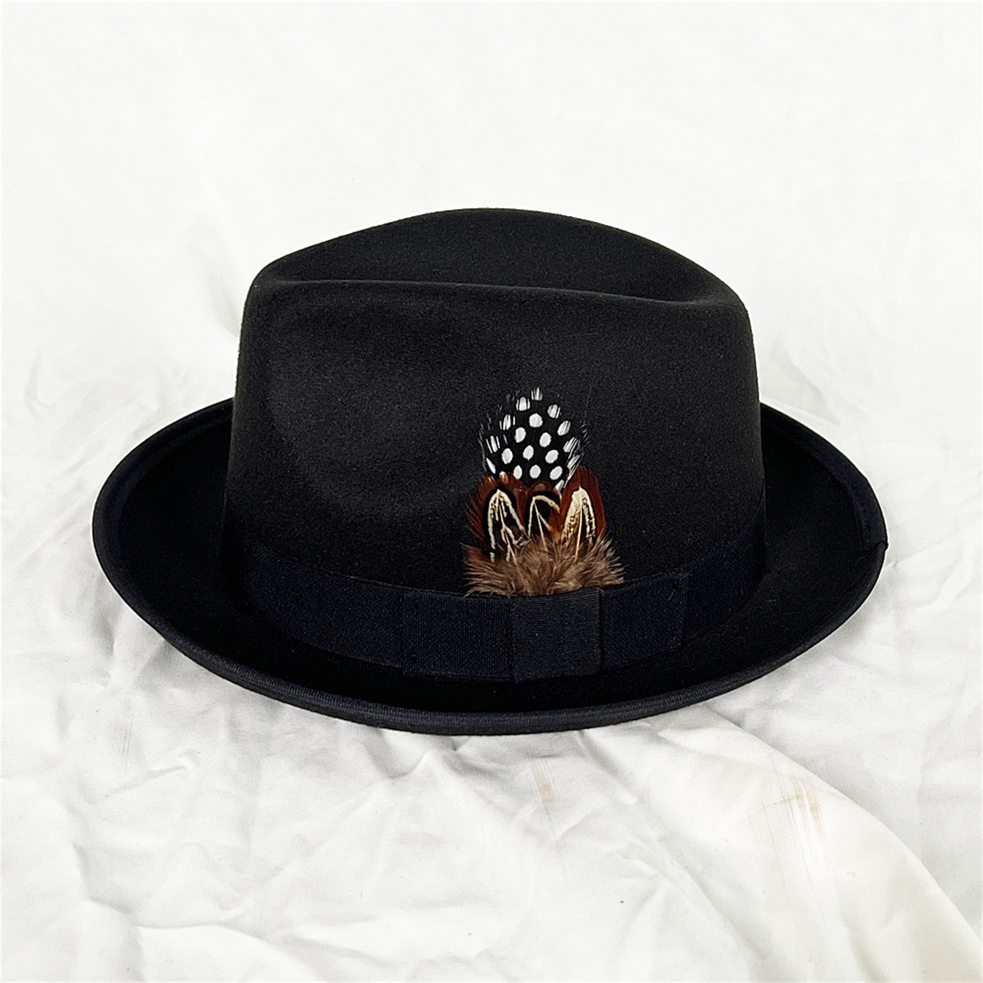 Vintage Style Wool Fedora Hat  - Fedora Hat Wool บทวิจารณ์และราคา