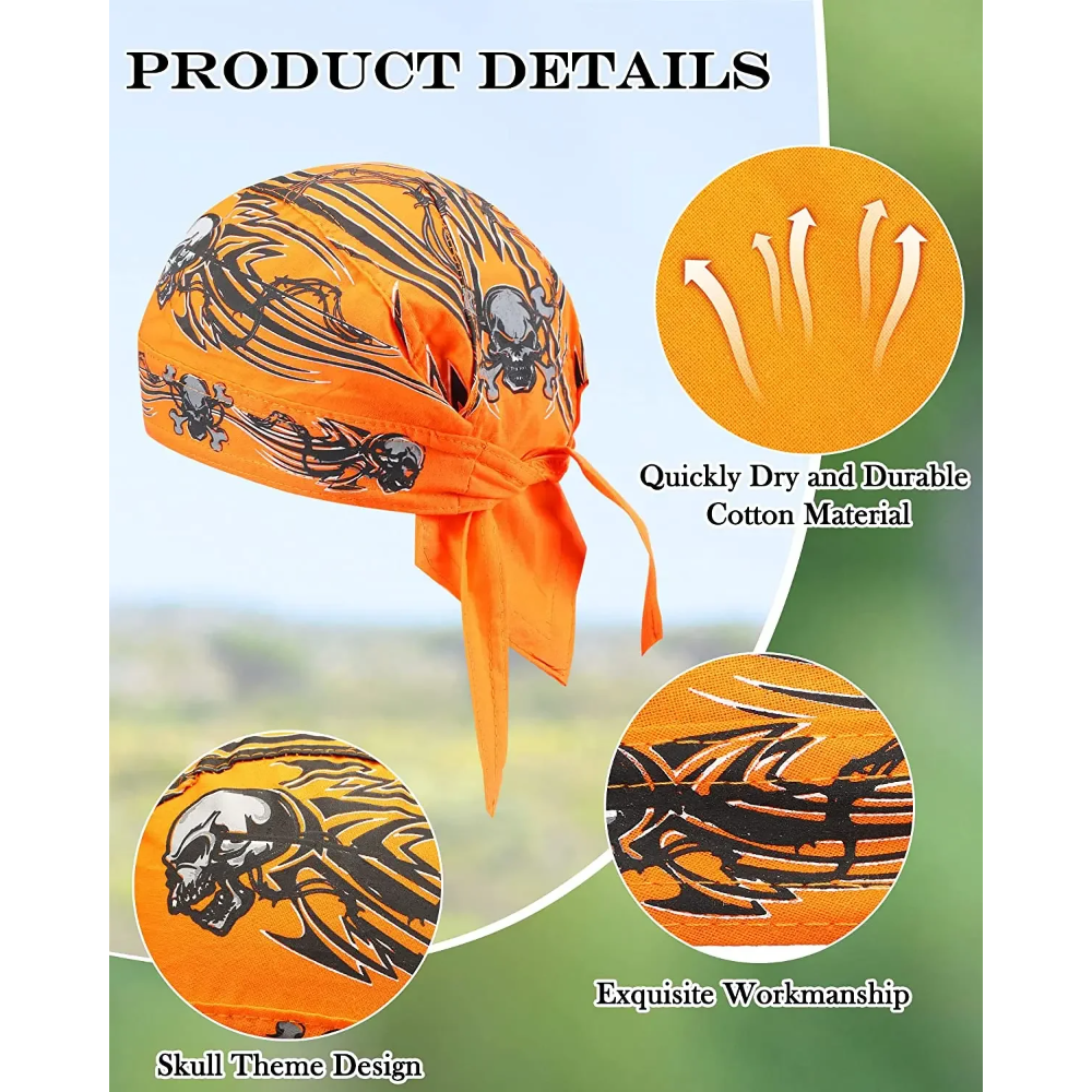 1pc Cycling Skull Pirate Cap H - Skull Cap Helmet Liner บทวิจารณ์และราคา