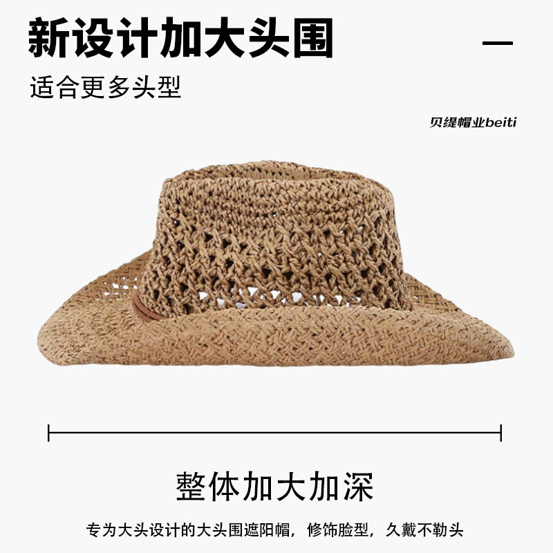 Summer Beach Sunscreen Panama  - Cowboy Hat Straw บทวิจารณ์และราคา