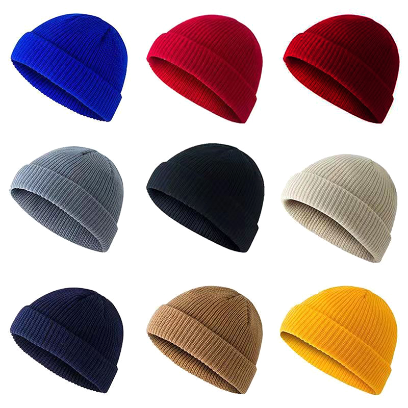 1Pcs Winter Warm Unisex Wool B - Beanie Cuffed Knit บทวิจารณ์และราคา