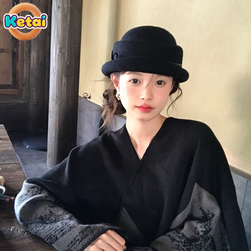Black Wool Top Hat Beret Women - Beret French Wool บทวิจารณ์และราคา