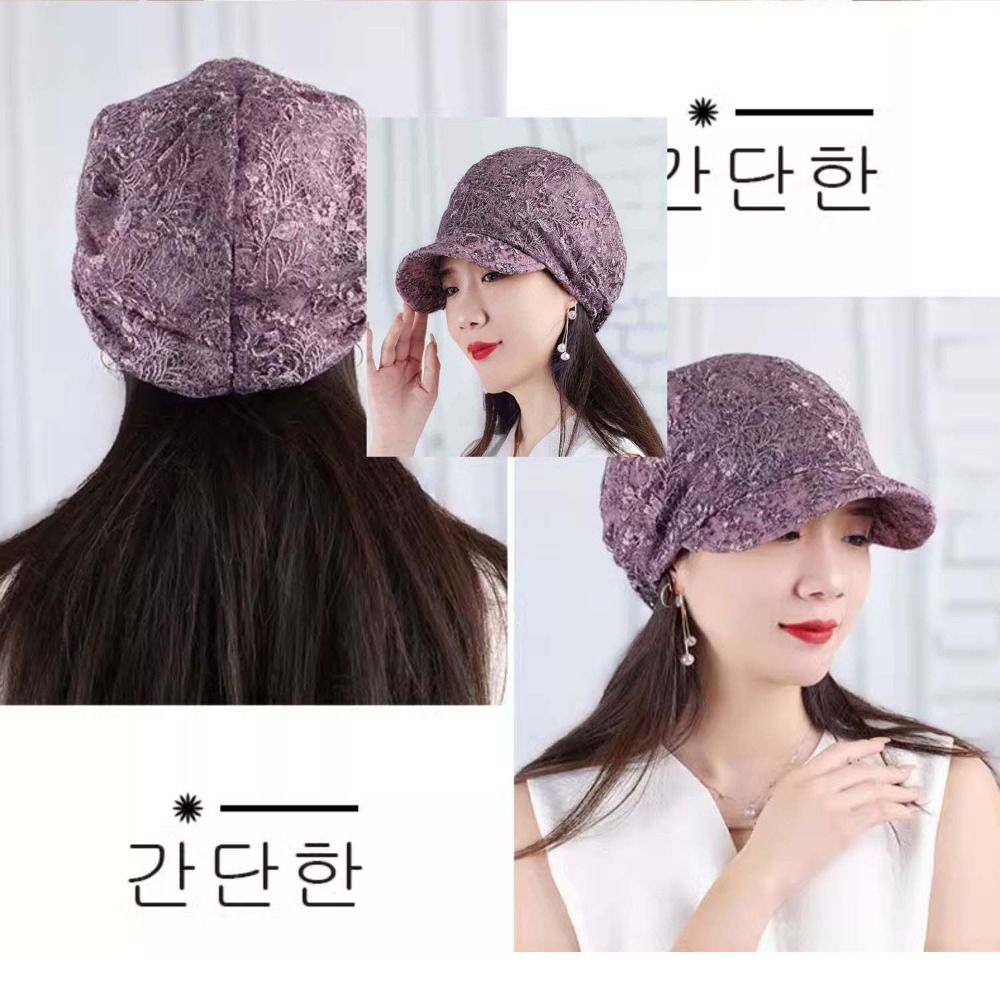 Hollow Out Flower Beanie Cap B - Baseball Cap Structured บทวิจารณ์และราคา